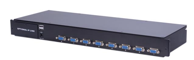 AS-9108ULD (Dual-Rail, 19” VGA LCD KVM Switch in 8ports)